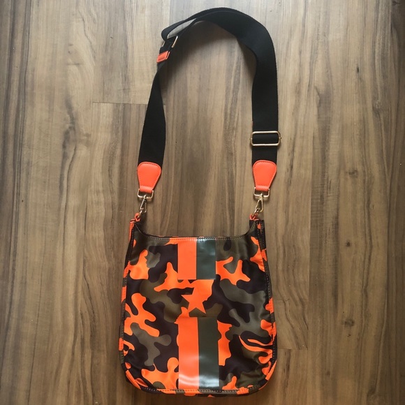 Ahdorned Handbags - Ahdorned Orange Camo Messenger Bag